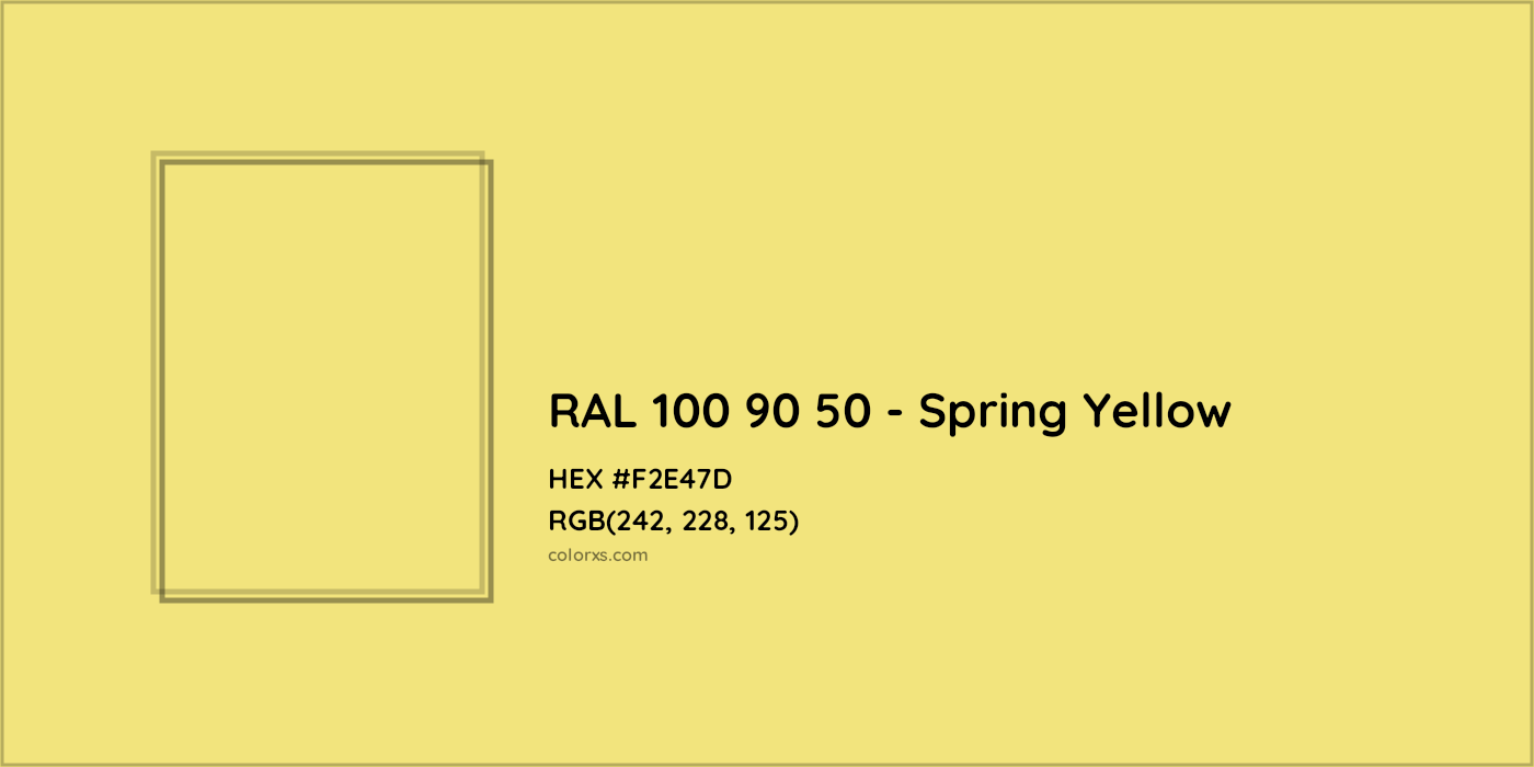 HEX #F2E47D RAL 100 90 50 - Spring Yellow CMS RAL Design - Color Code