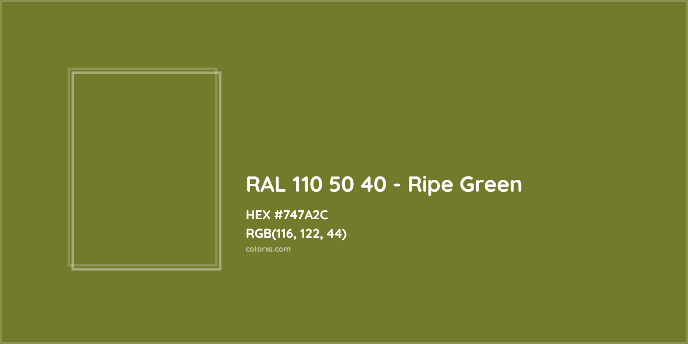 HEX #747A2C RAL 110 50 40 - Ripe Green CMS RAL Design - Color Code