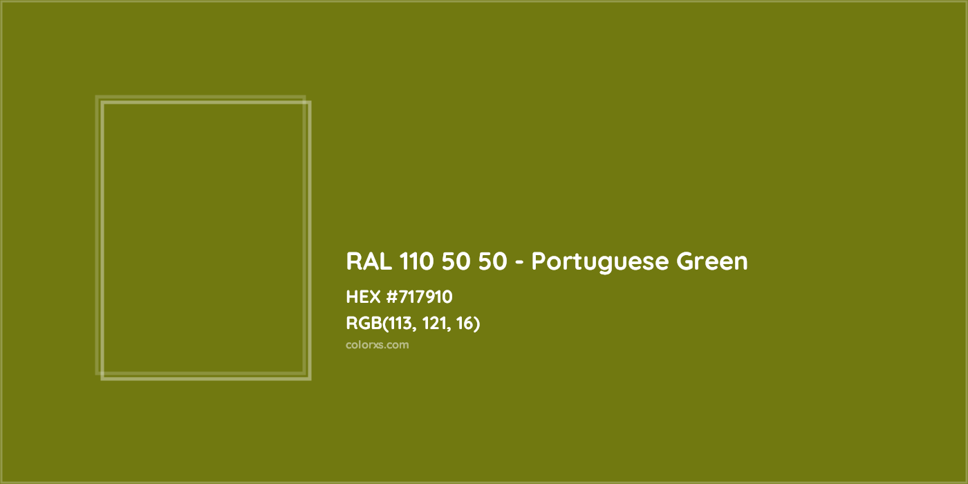 HEX #717910 RAL 110 50 50 - Portuguese Green CMS RAL Design - Color Code