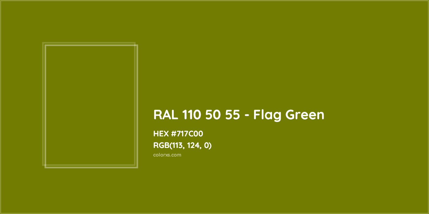 HEX #717C00 RAL 110 50 55 - Flag Green CMS RAL Design - Color Code