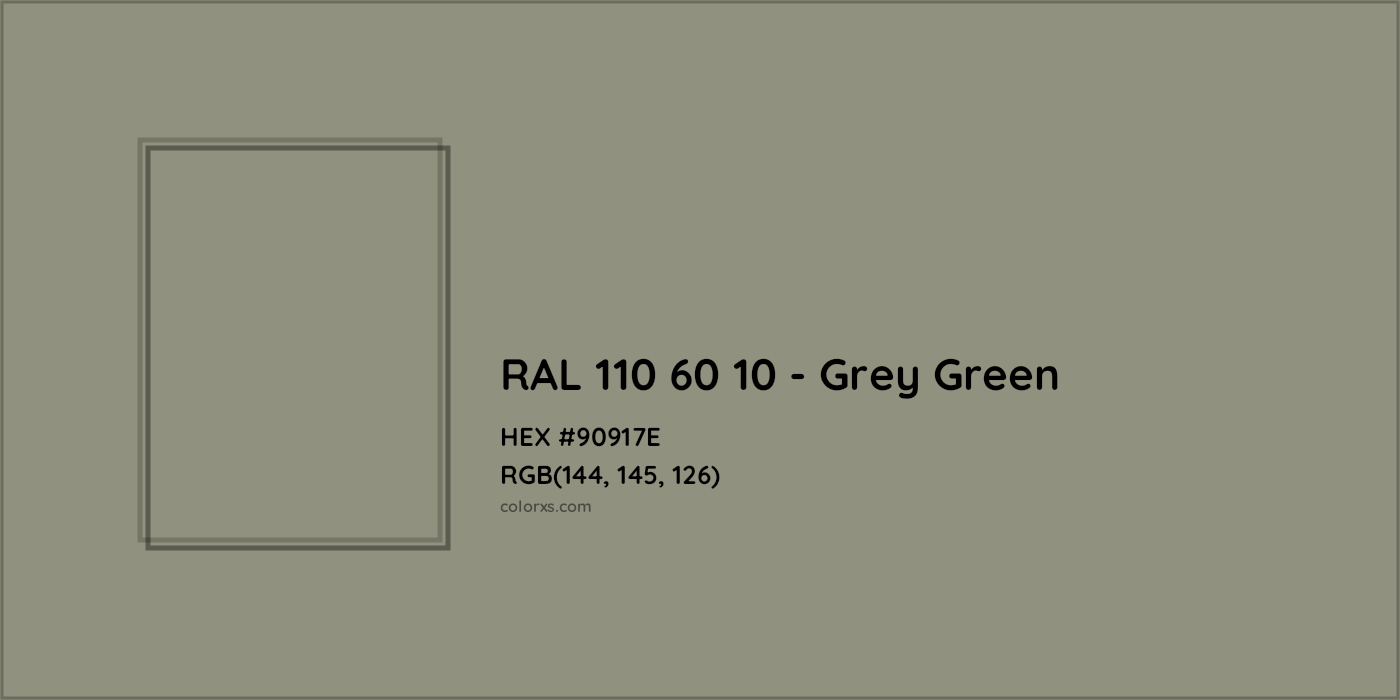 HEX #90917E RAL 110 60 10 - Grey Green CMS RAL Design - Color Code