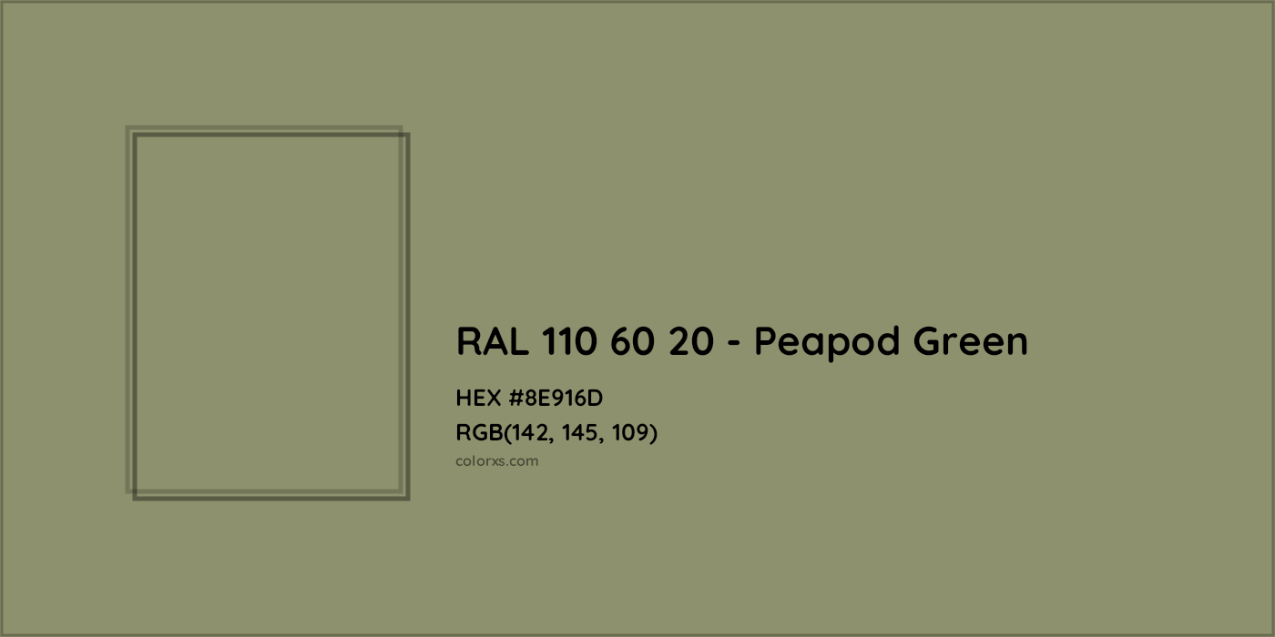 HEX #8E916D RAL 110 60 20 - Peapod Green CMS RAL Design - Color Code