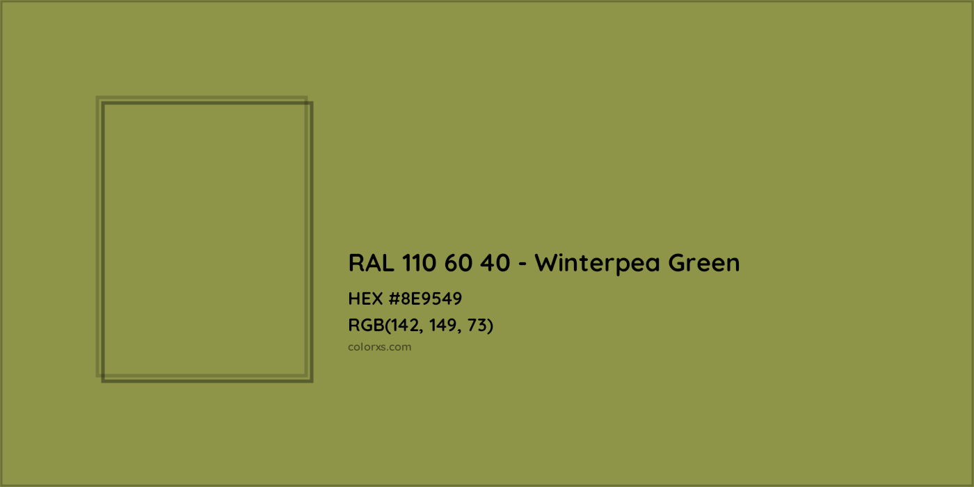 HEX #8E9549 RAL 110 60 40 - Winterpea Green CMS RAL Design - Color Code