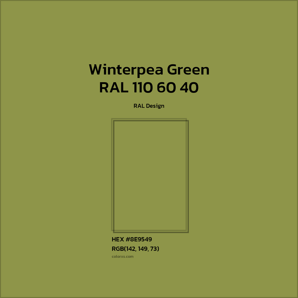 HEX #8E9549 RAL 110 60 40 - Winterpea Green CMS RAL Design - Color Code