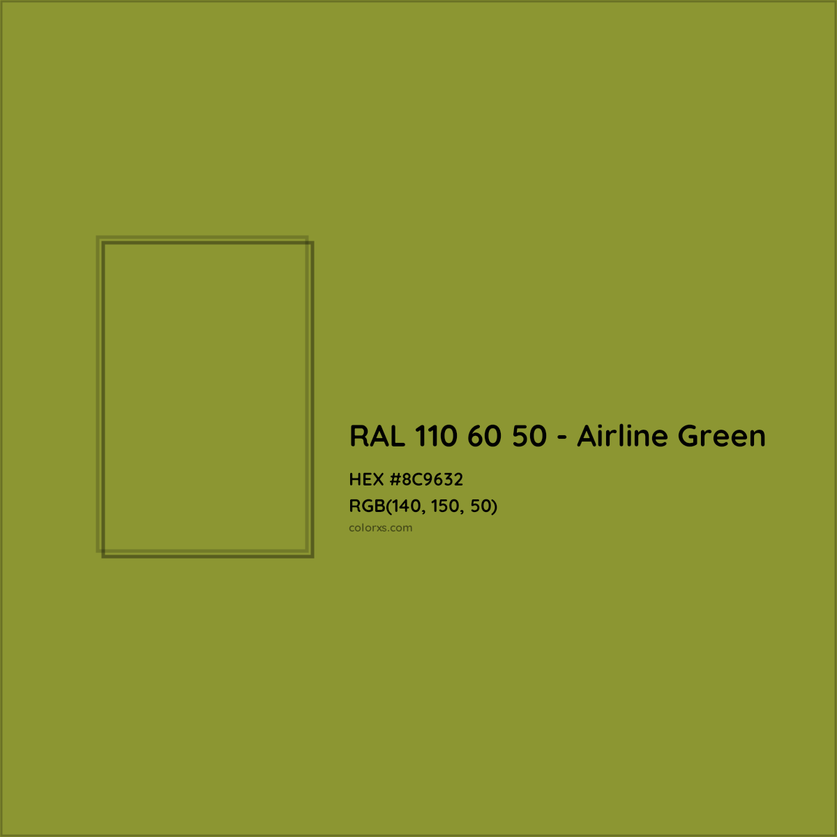 HEX #8C9632 RAL 110 60 50 - Airline Green CMS RAL Design - Color Code