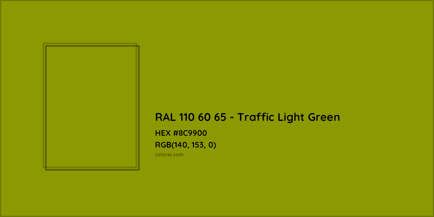 HEX #8C9900 RAL 110 60 65 - Traffic Light Green CMS RAL Design - Color Code