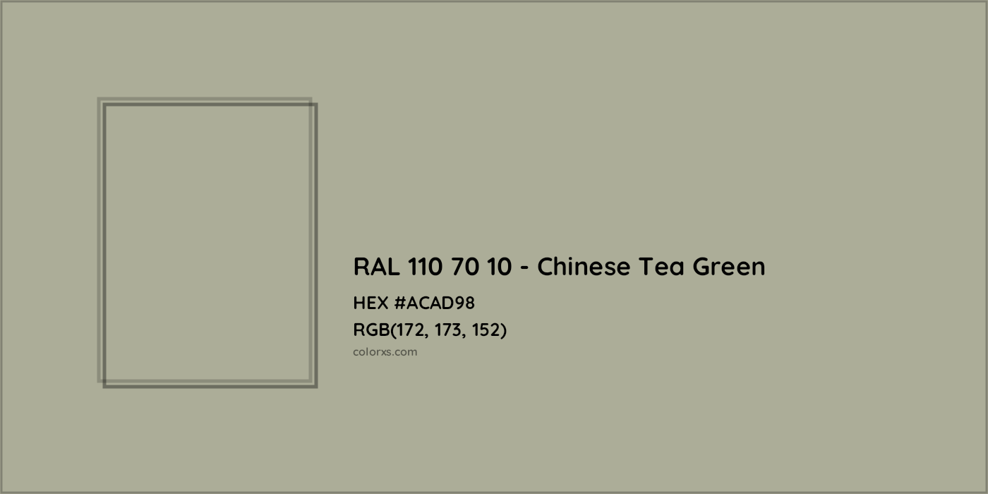 HEX #ACAD98 RAL 110 70 10 - Chinese Tea Green CMS RAL Design - Color Code