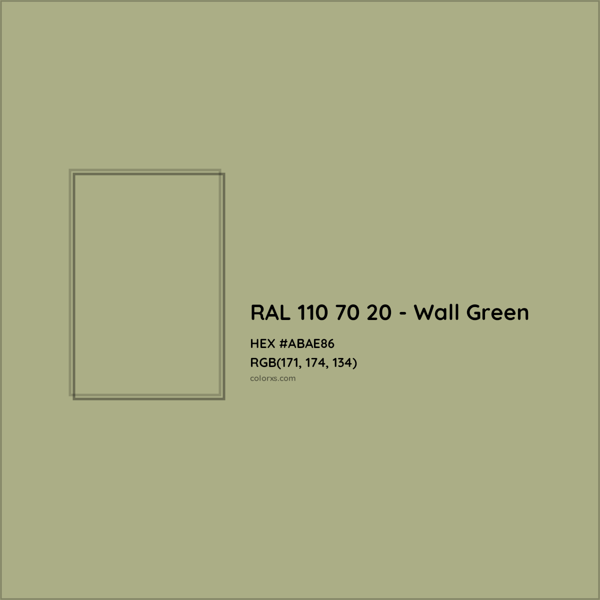 HEX #ABAE86 RAL 110 70 20 - Wall Green CMS RAL Design - Color Code