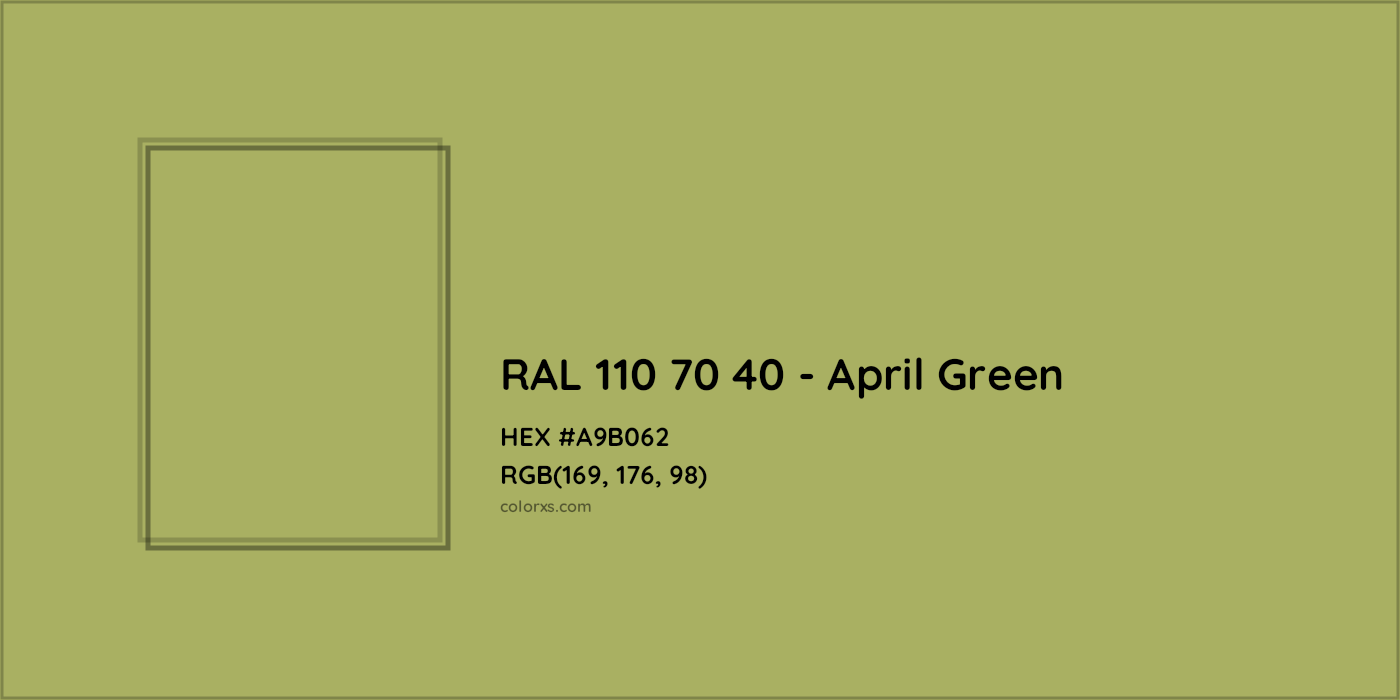 HEX #A9B062 RAL 110 70 40 - April Green CMS RAL Design - Color Code