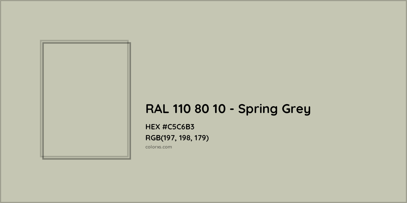 HEX #C5C6B3 RAL 110 80 10 - Spring Grey CMS RAL Design - Color Code