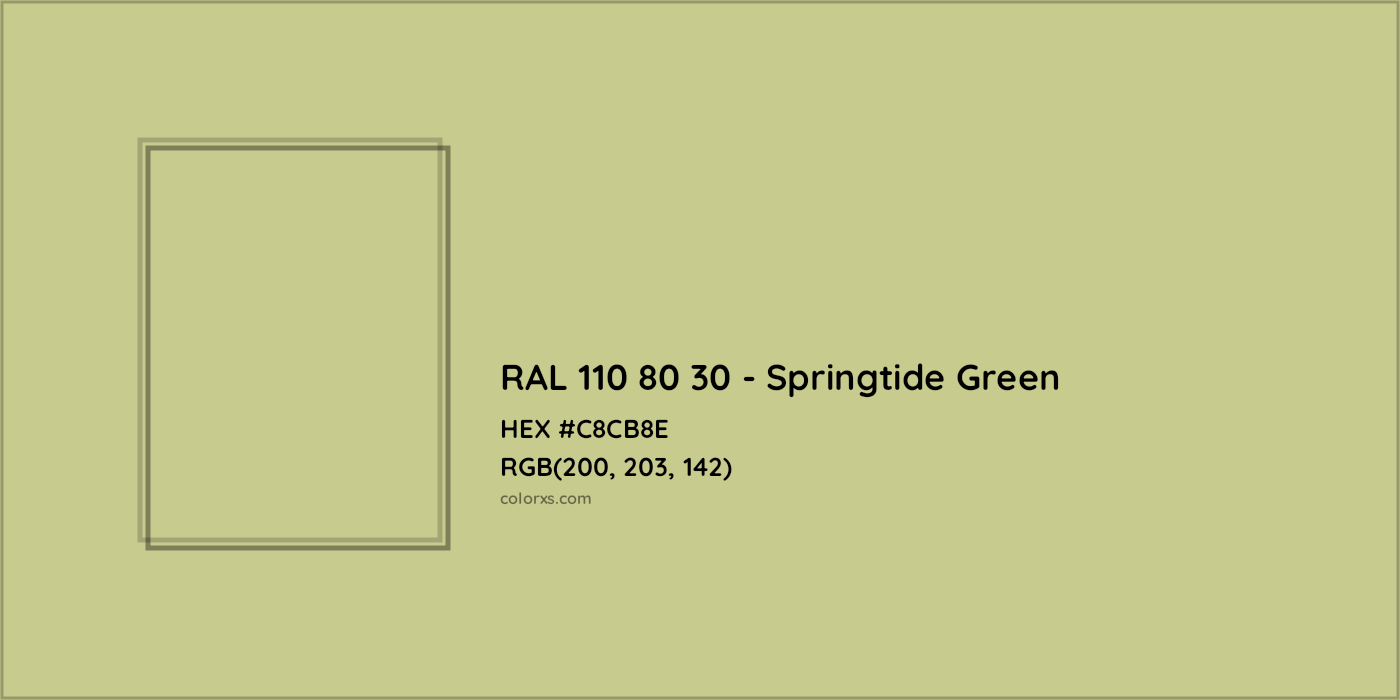 HEX #C8CB8E RAL 110 80 30 - Springtide Green CMS RAL Design - Color Code
