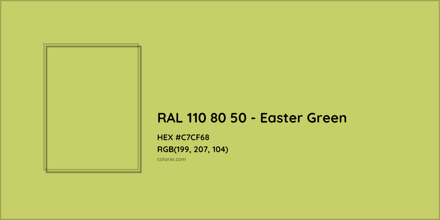 HEX #C7CF68 RAL 110 80 50 - Easter Green CMS RAL Design - Color Code