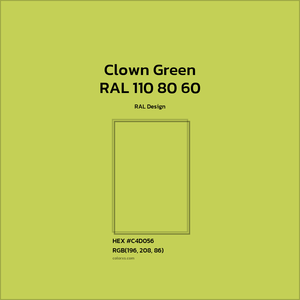 HEX #C4D056 RAL 110 80 60 - Clown Green CMS RAL Design - Color Code