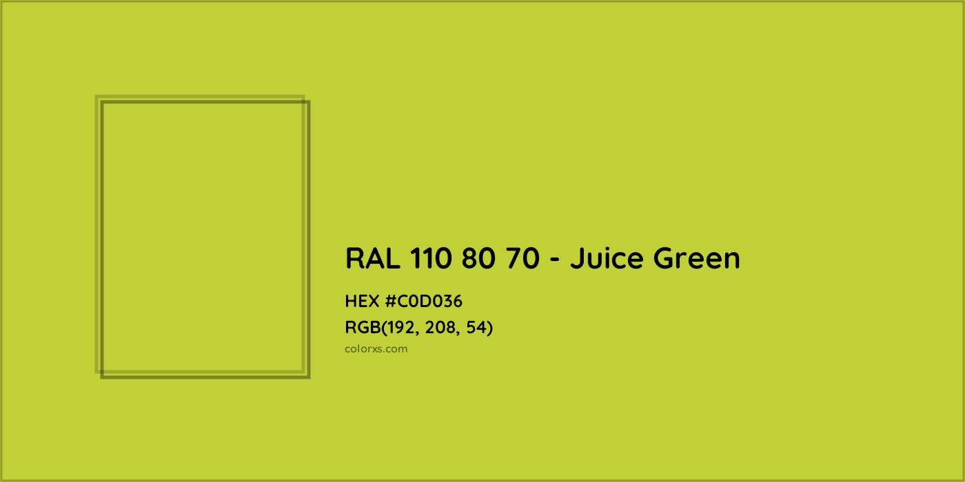 HEX #C0D036 RAL 110 80 70 - Juice Green CMS RAL Design - Color Code