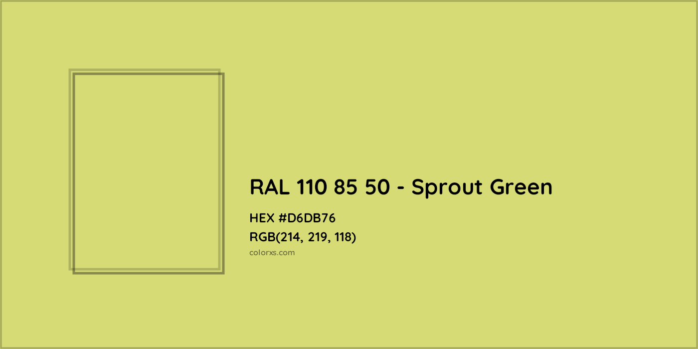 HEX #D6DB76 RAL 110 85 50 - Sprout Green CMS RAL Design - Color Code