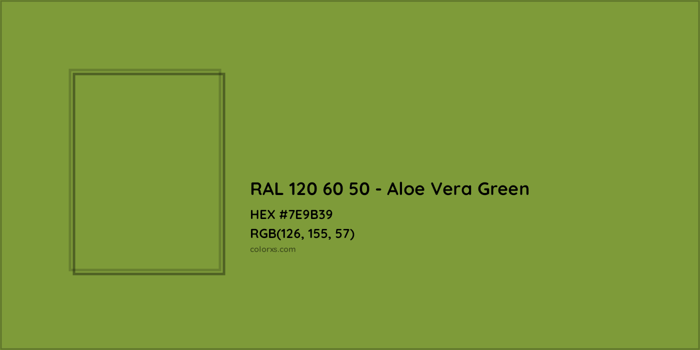 HEX #7E9B39 RAL 120 60 50 - Aloe Vera Green CMS RAL Design - Color Code