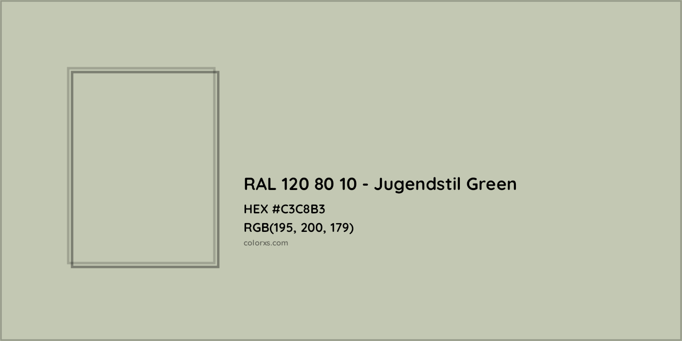 HEX #C3C8B3 RAL 120 80 10 - Jugendstil Green CMS RAL Design - Color Code