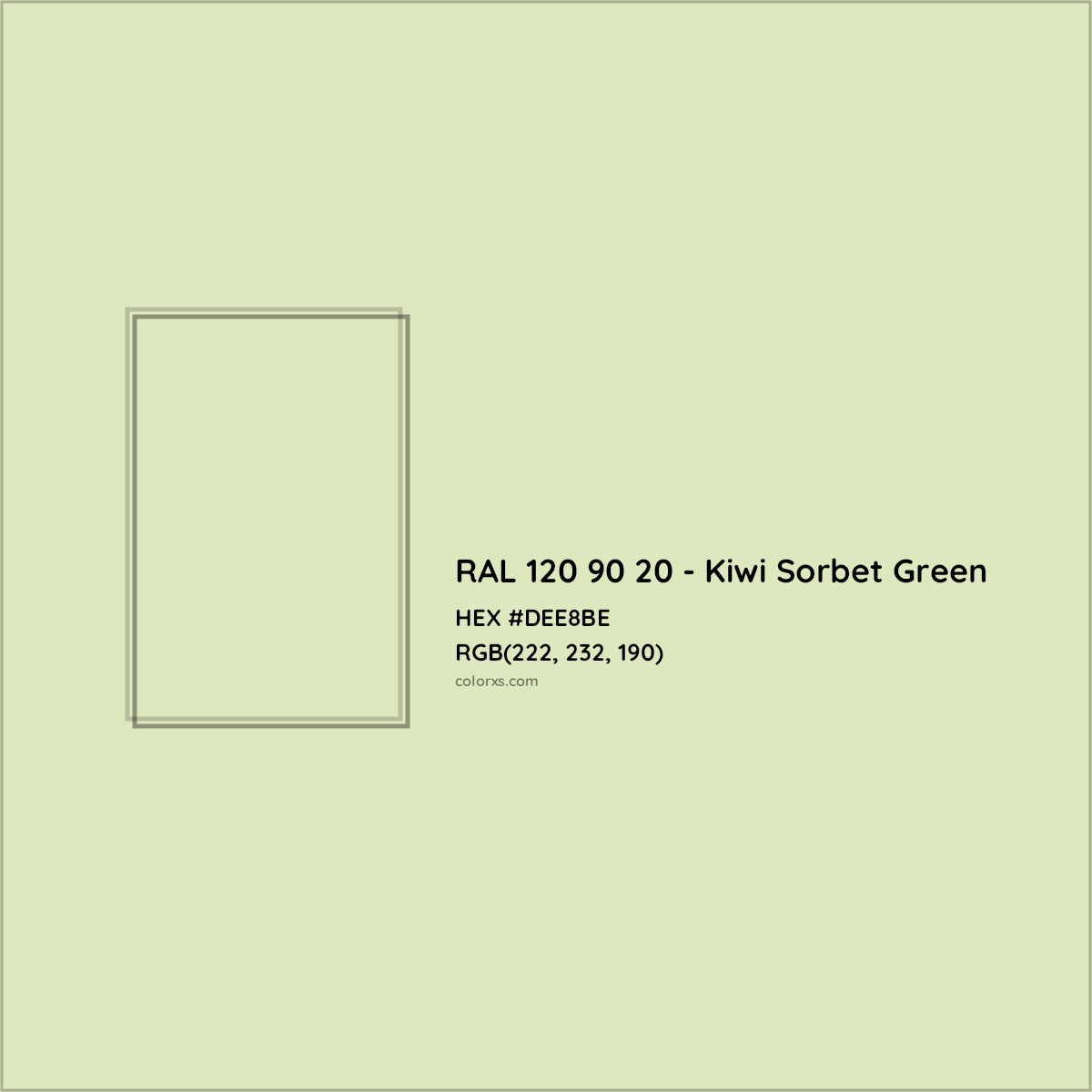 HEX #DEE8BE RAL 120 90 20 - Kiwi Sorbet Green CMS RAL Design - Color Code