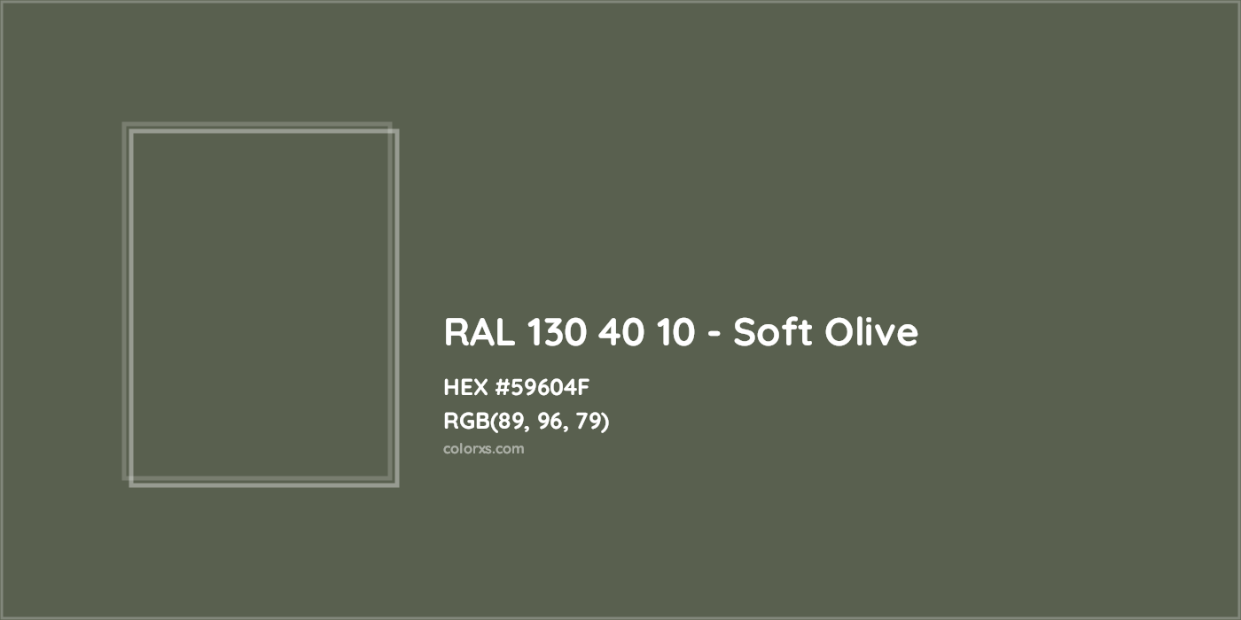 HEX #59604F RAL 130 40 10 - Soft Olive CMS RAL Design - Color Code