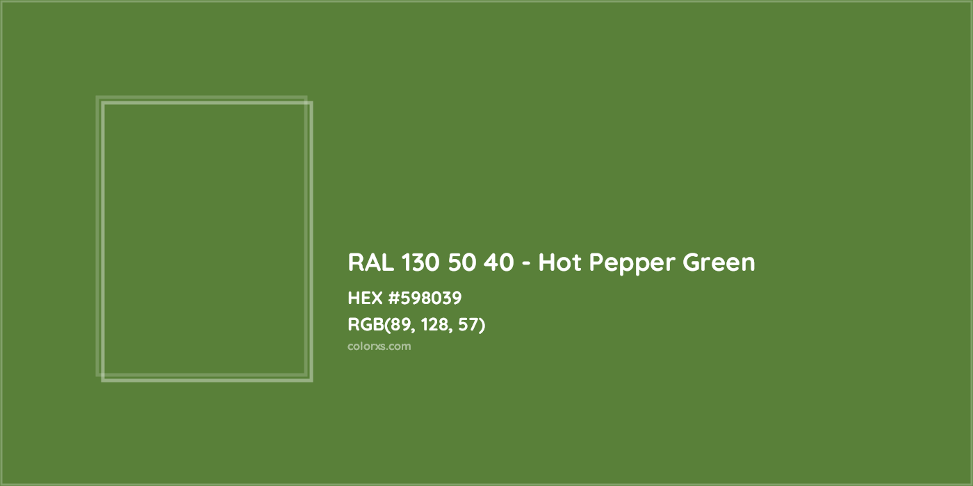 HEX #598039 RAL 130 50 40 - Hot Pepper Green CMS RAL Design - Color Code