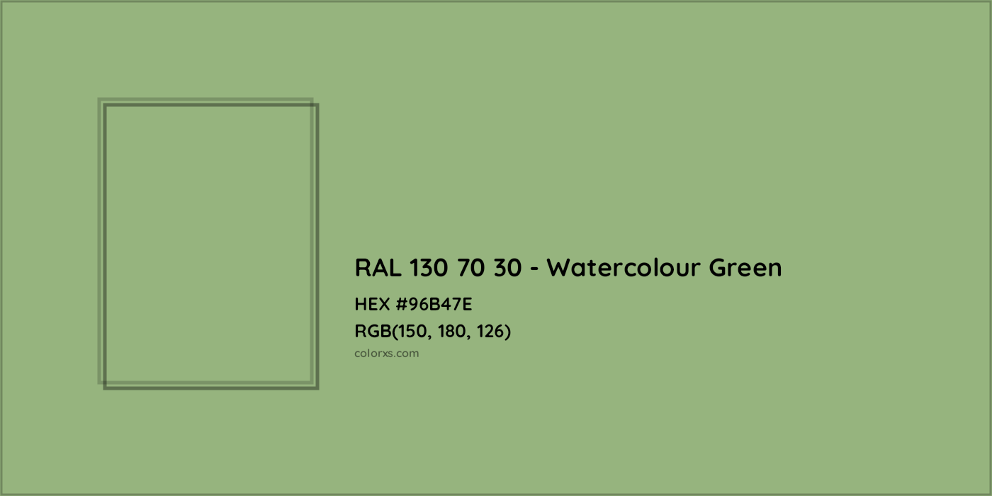 HEX #96B47E RAL 130 70 30 - Watercolour Green CMS RAL Design - Color Code