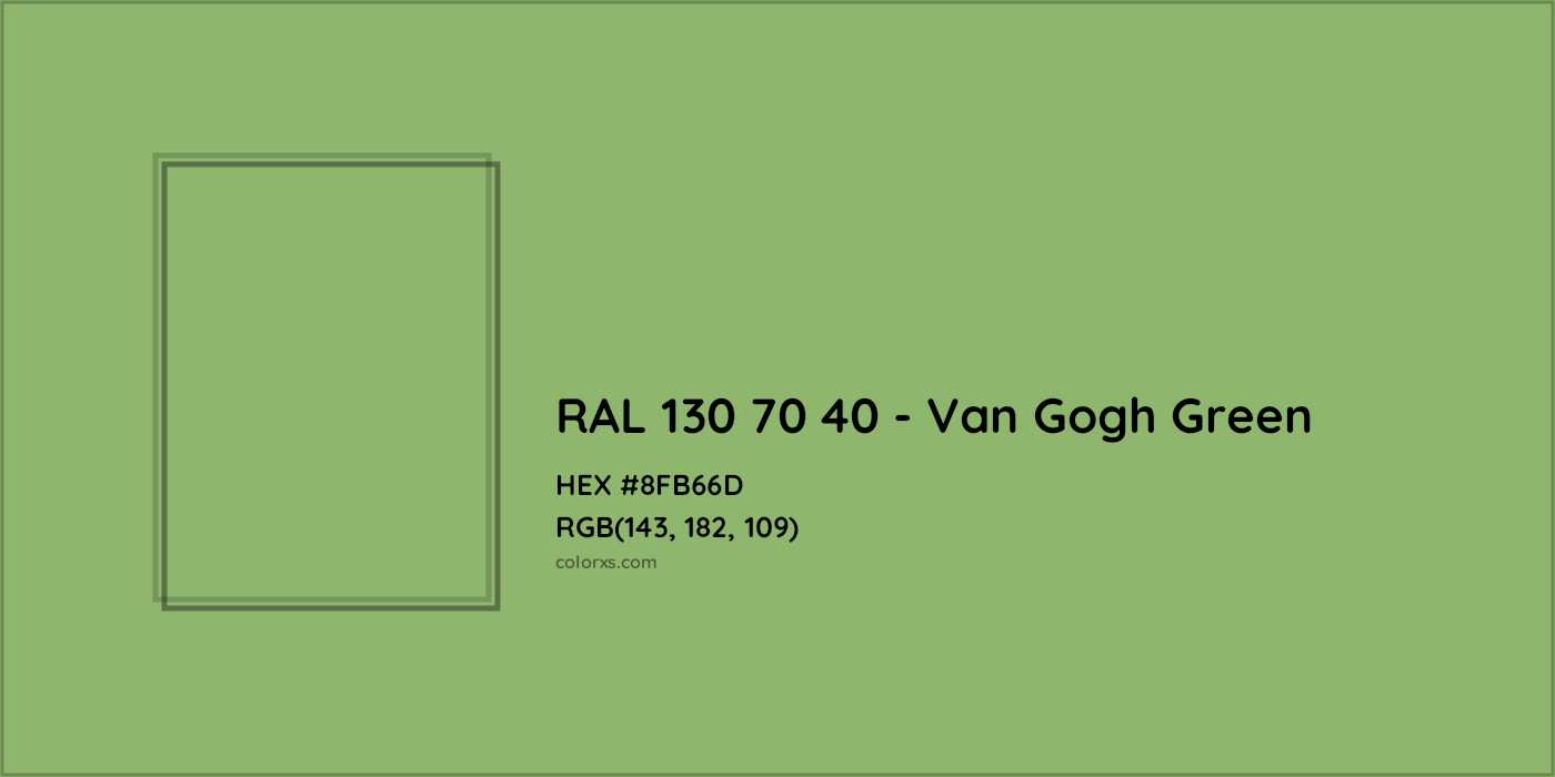 HEX #8FB66D RAL 130 70 40 - Van Gogh Green CMS RAL Design - Color Code