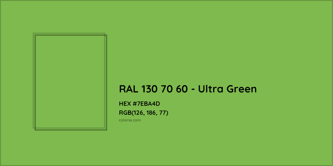 HEX #7EBA4D RAL 130 70 60 - Ultra Green CMS RAL Design - Color Code