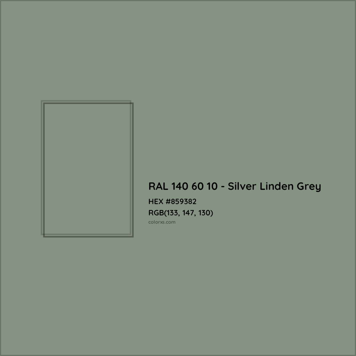 HEX #859382 RAL 140 60 10 - Silver Linden Grey CMS RAL Design - Color Code