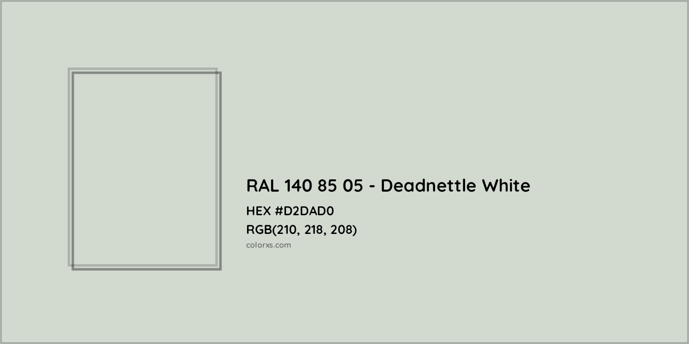 HEX #D2DAD0 RAL 140 85 05 - Deadnettle White CMS RAL Design - Color Code