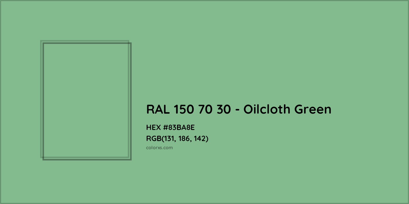 HEX #83BA8E RAL 150 70 30 - Oilcloth Green CMS RAL Design - Color Code