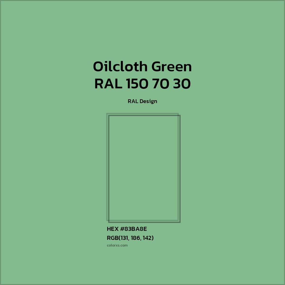 HEX #83BA8E RAL 150 70 30 - Oilcloth Green CMS RAL Design - Color Code
