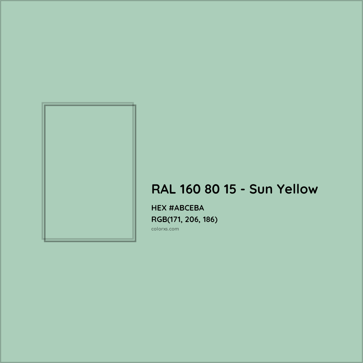 HEX #ABCEBA RAL 160 80 15 - Sun Yellow CMS RAL Design - Color Code
