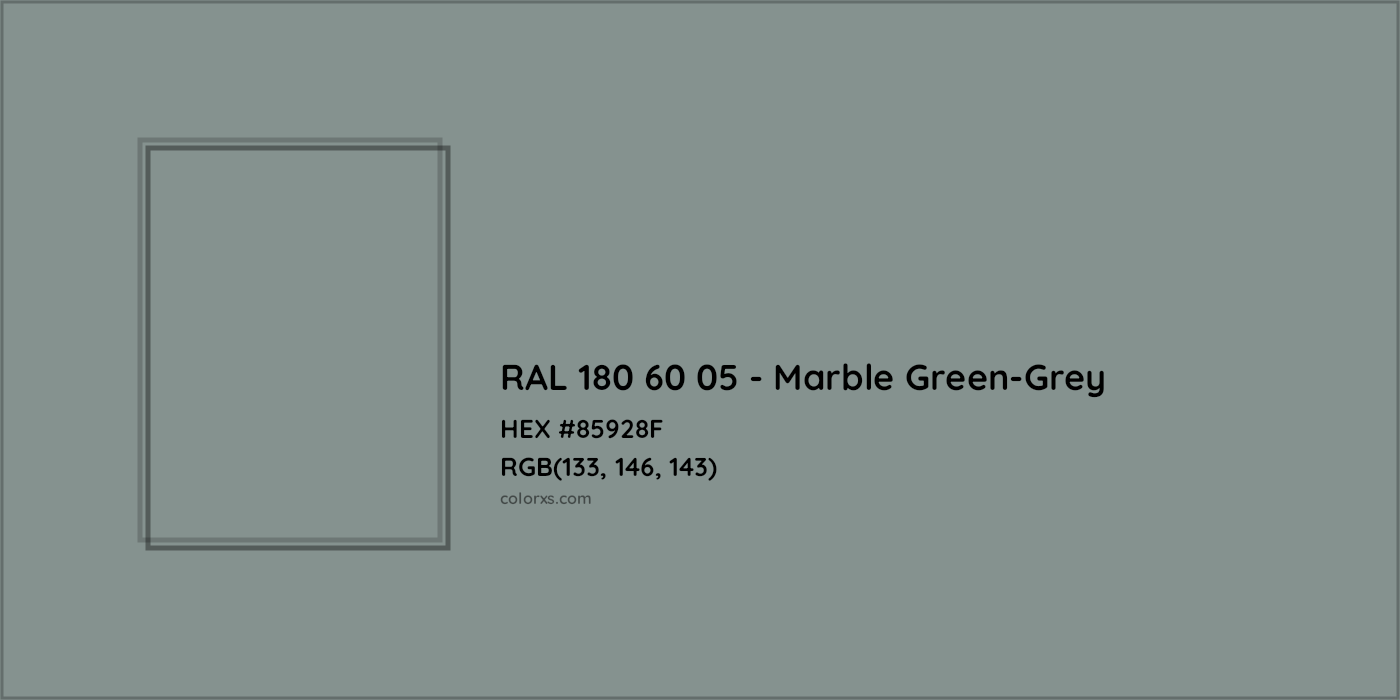 HEX #85928F RAL 180 60 05 - Marble Green-Grey CMS RAL Design - Color Code