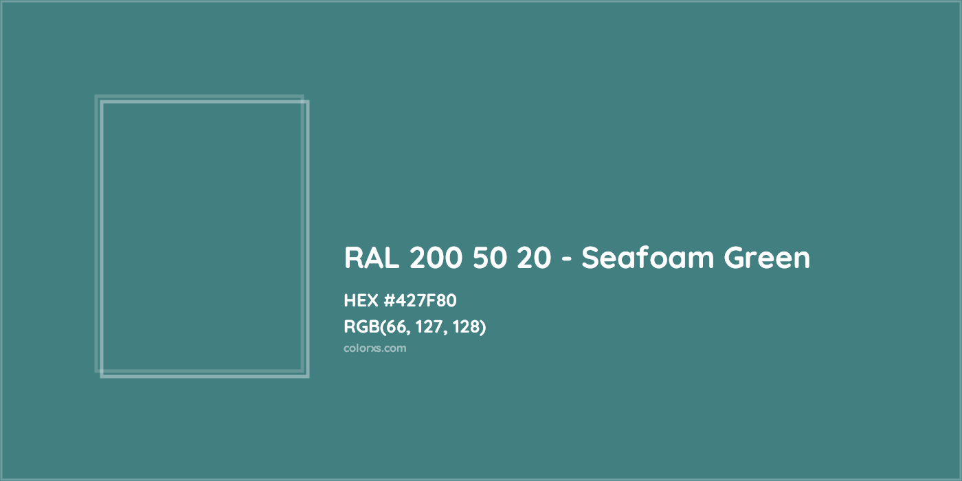 HEX #427F80 RAL 200 50 20 - Seafoam Green CMS RAL Design - Color Code