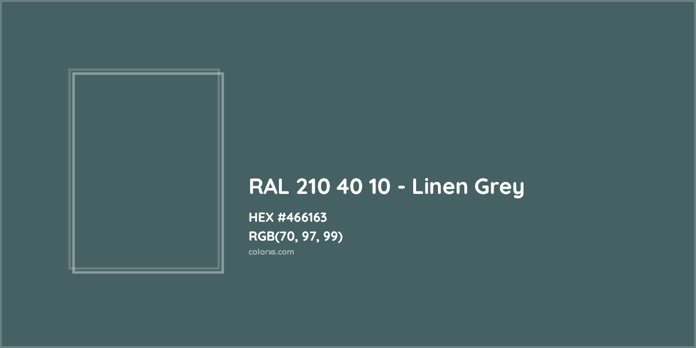 HEX #466163 RAL 210 40 10 - Linen Grey CMS RAL Design - Color Code