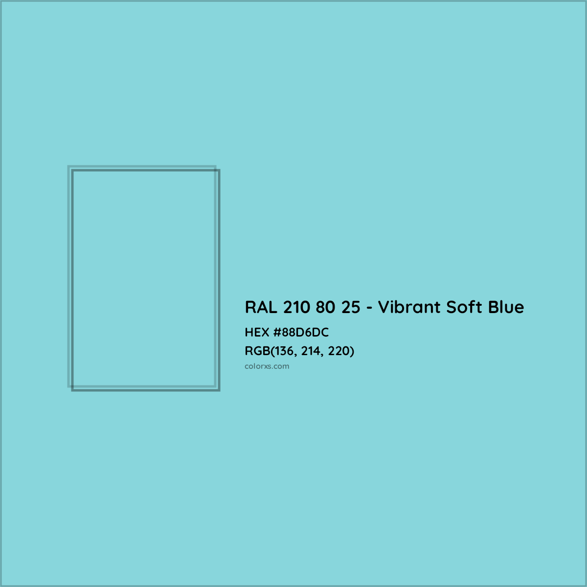 HEX #88D6DC RAL 210 80 25 - Vibrant Soft Blue CMS RAL Design - Color Code
