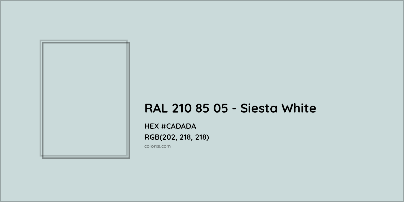 HEX #CADADA RAL 210 85 05 - Siesta White CMS RAL Design - Color Code