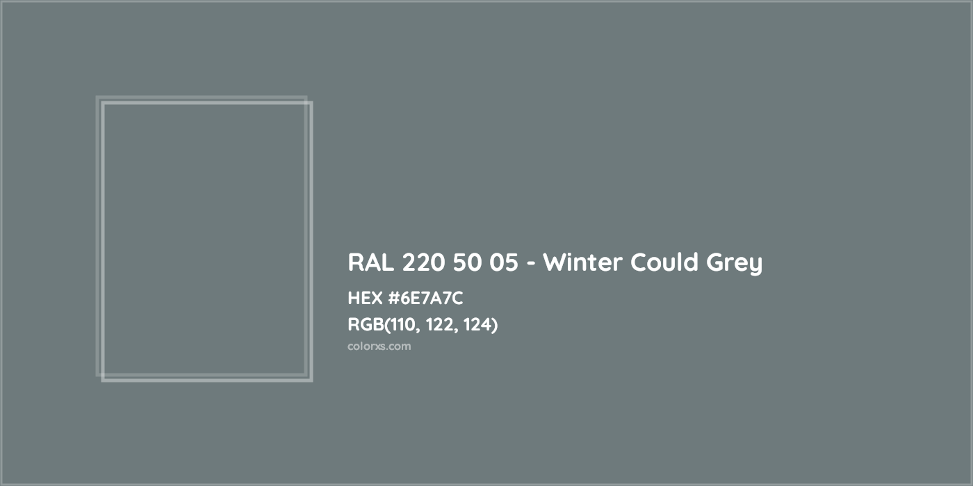 HEX #6E7A7C RAL 220 50 05 - Winter Could Grey CMS RAL Design - Color Code