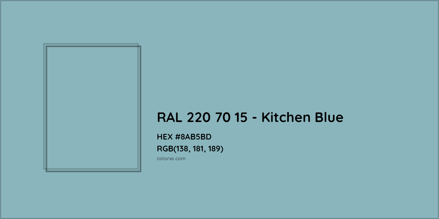 HEX #8AB5BD RAL 220 70 15 - Kitchen Blue CMS RAL Design - Color Code