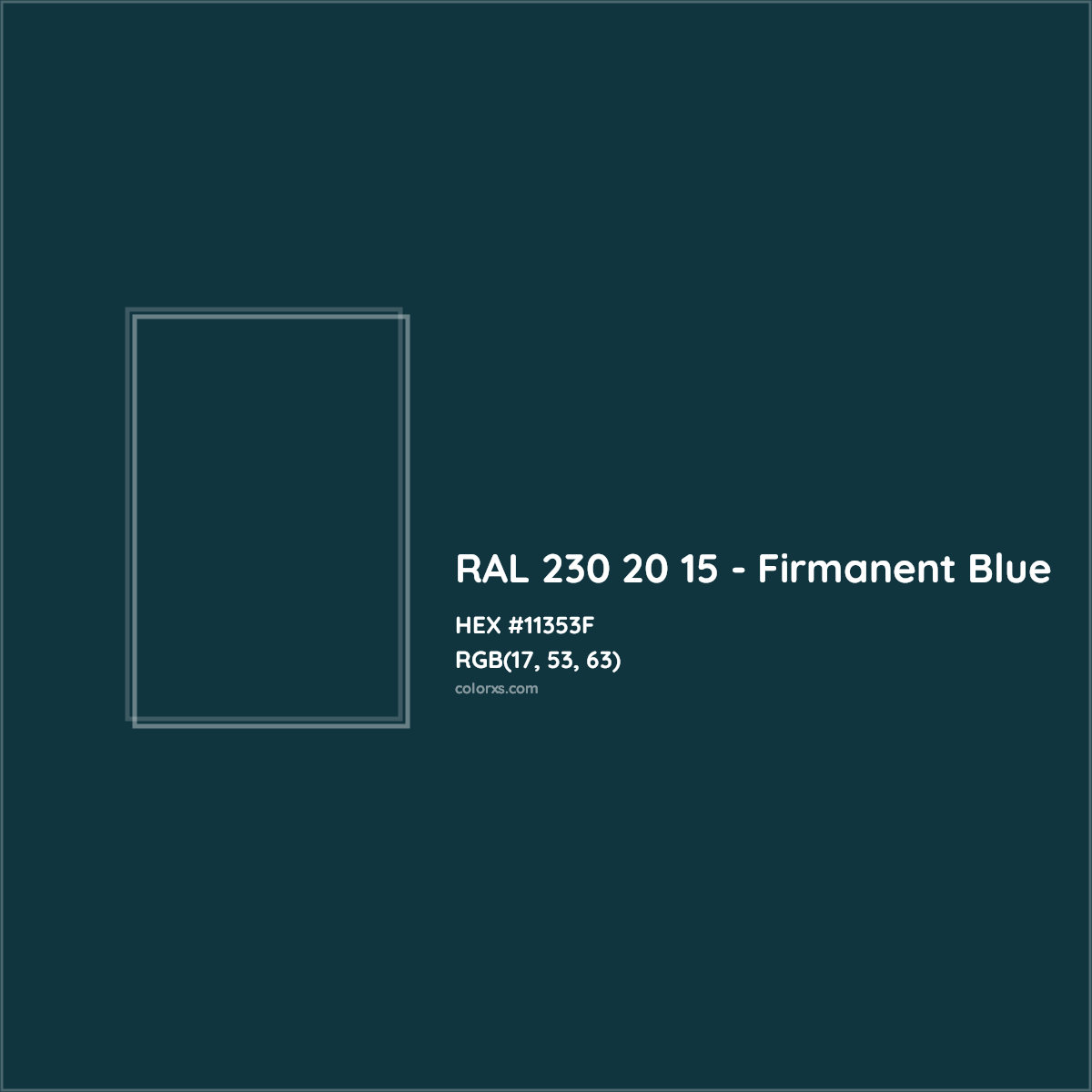 HEX #11353F RAL 230 20 15 - Firmanent Blue CMS RAL Design - Color Code
