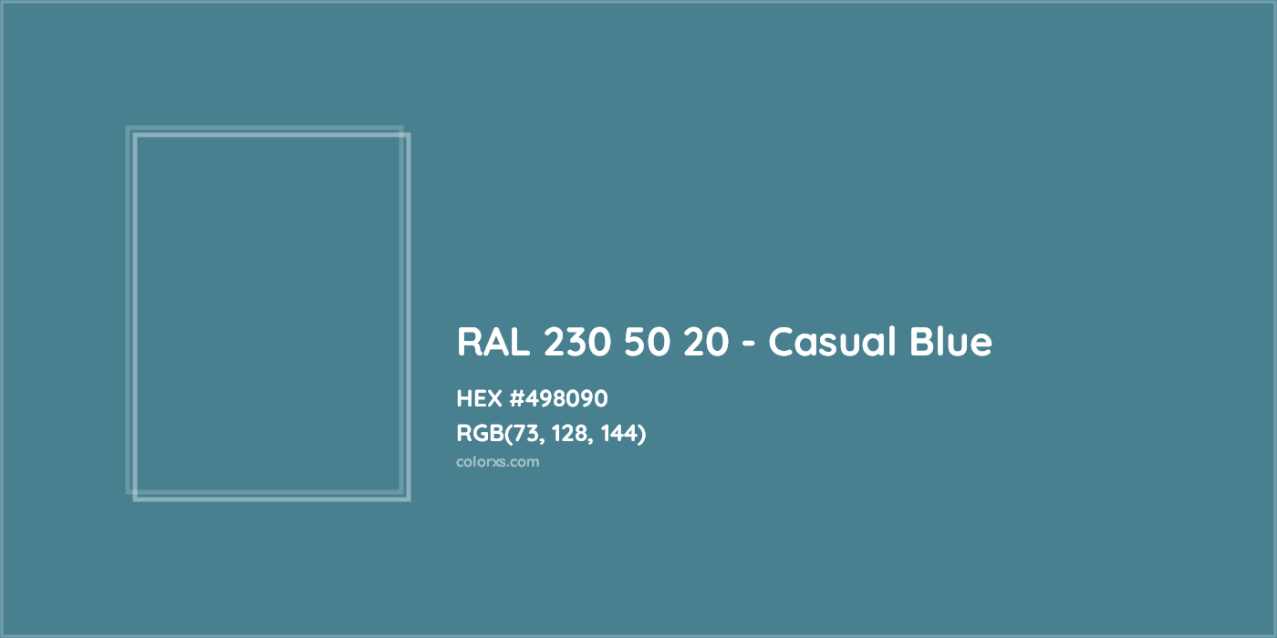 HEX #498090 RAL 230 50 20 - Casual Blue CMS RAL Design - Color Code