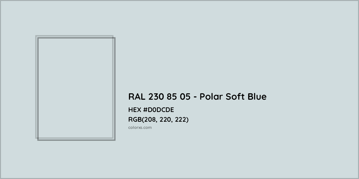 HEX #D0DCDE RAL 230 85 05 - Polar Soft Blue CMS RAL Design - Color Code
