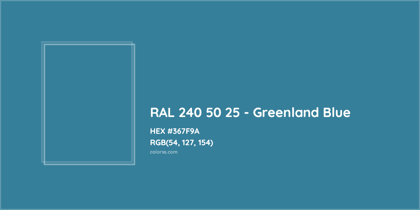 HEX #367F9A RAL 240 50 25 - Greenland Blue CMS RAL Design - Color Code