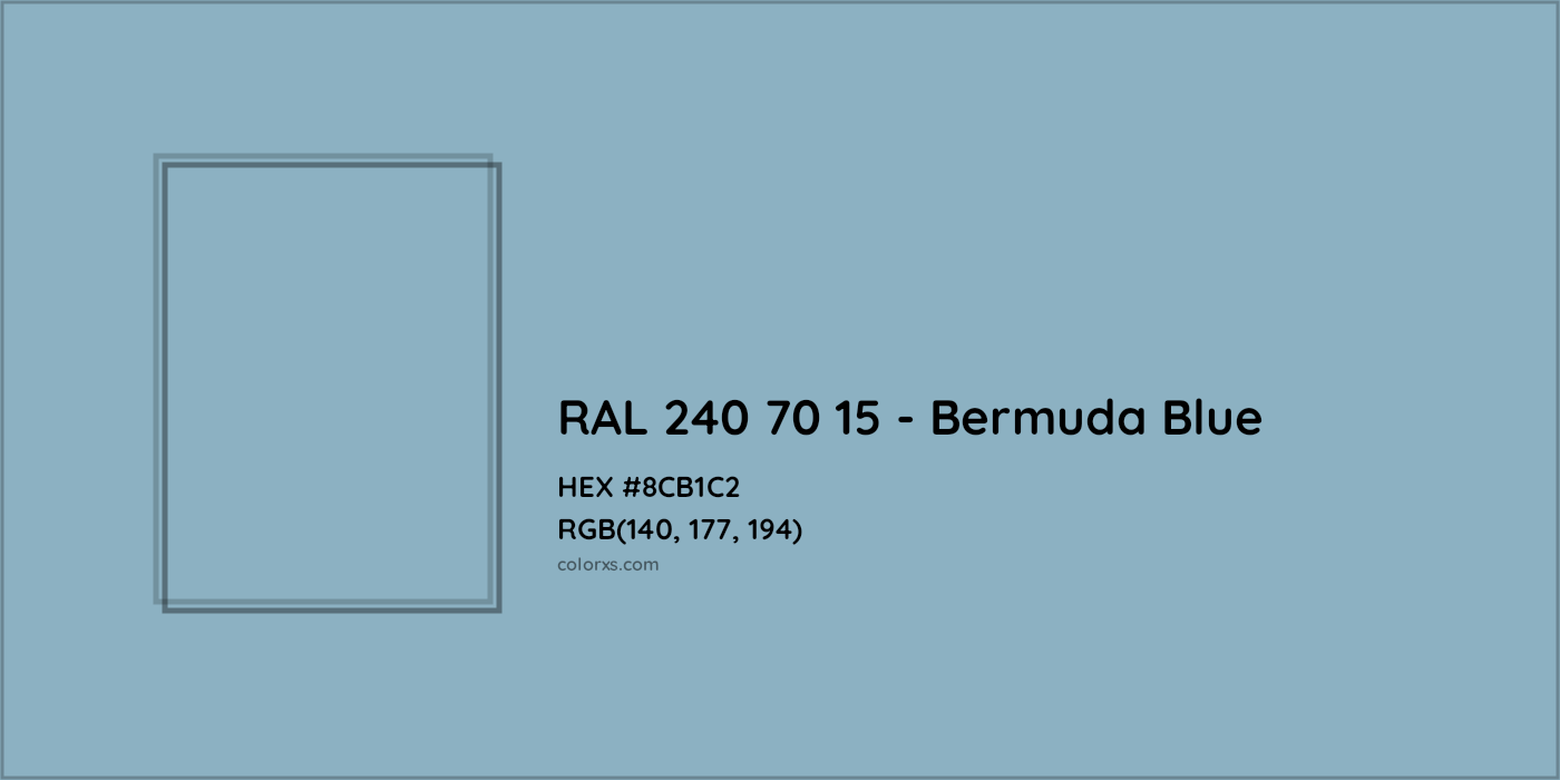HEX #8CB1C2 RAL 240 70 15 - Bermuda Blue CMS RAL Design - Color Code