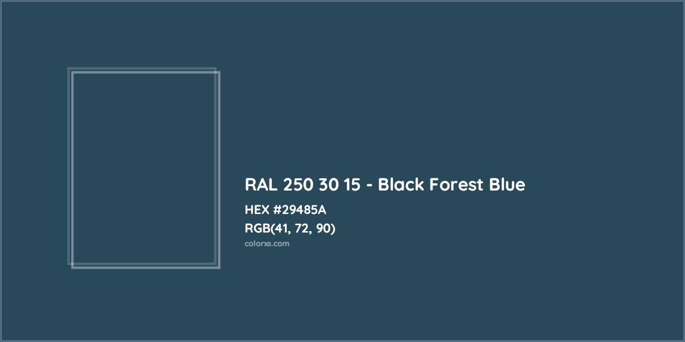 HEX #29485A RAL 250 30 15 - Black Forest Blue CMS RAL Design - Color Code