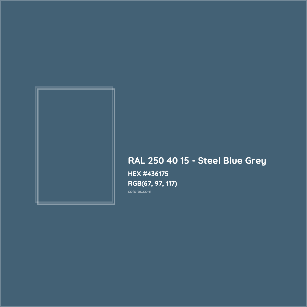 HEX #436175 RAL 250 40 15 - Steel Blue Grey CMS RAL Design - Color Code