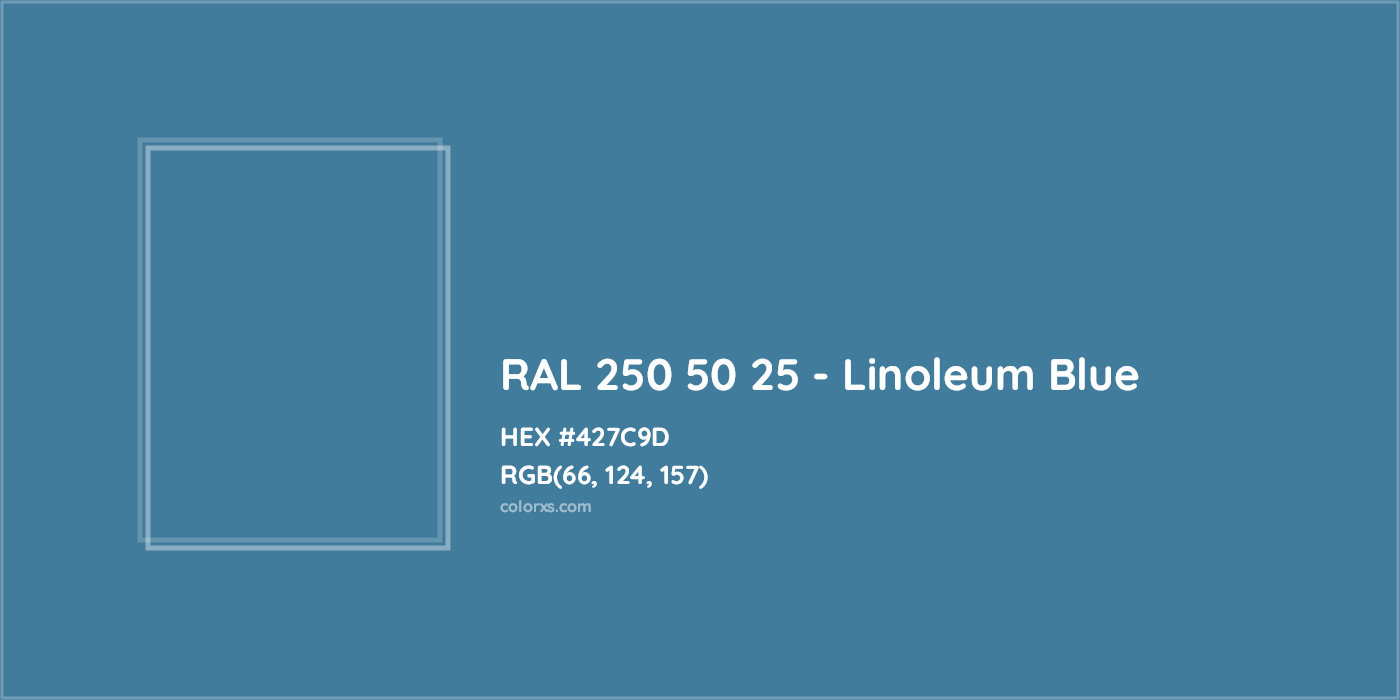 HEX #427C9D RAL 250 50 25 - Linoleum Blue CMS RAL Design - Color Code