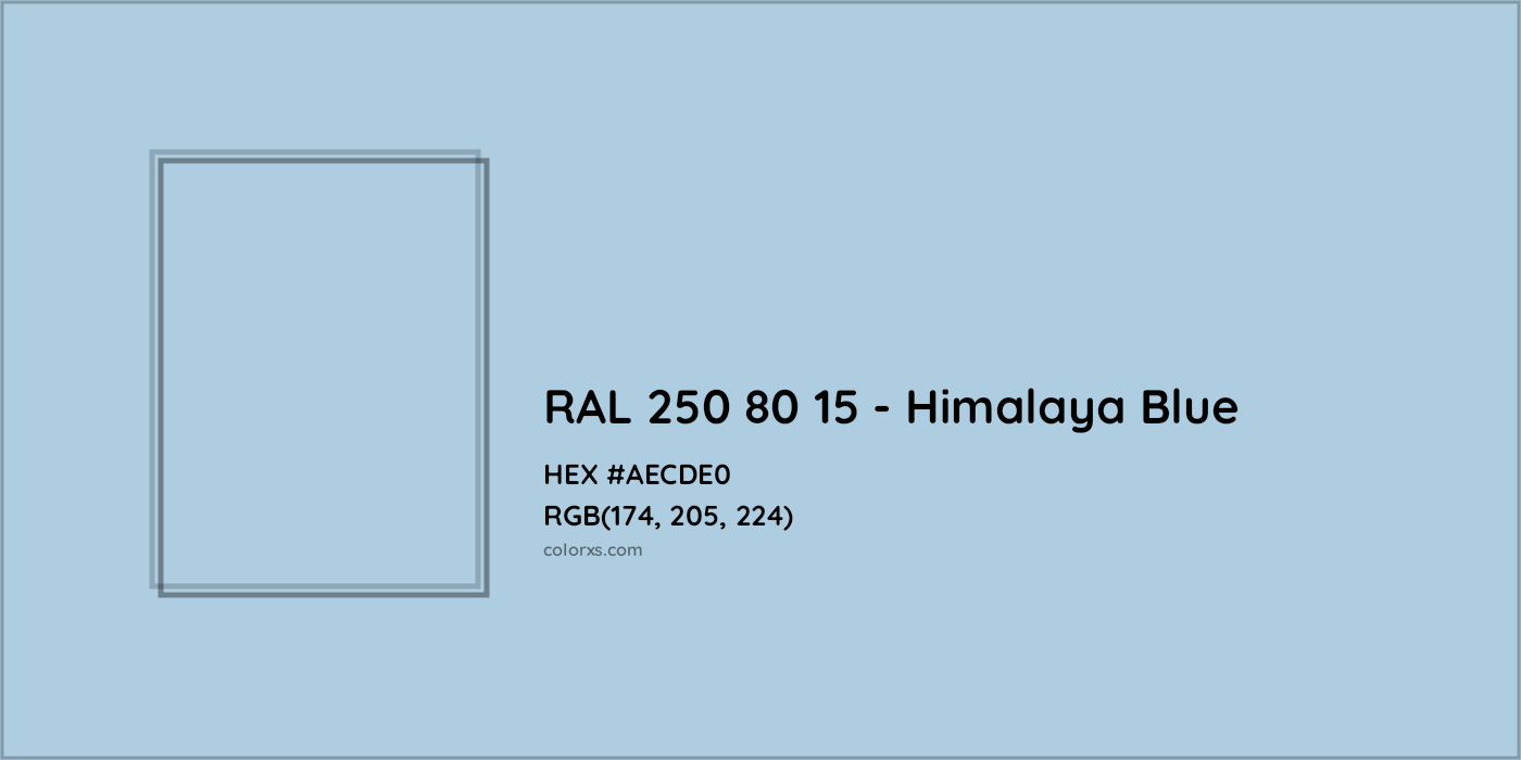 HEX #AECDE0 RAL 250 80 15 - Himalaya Blue CMS RAL Design - Color Code