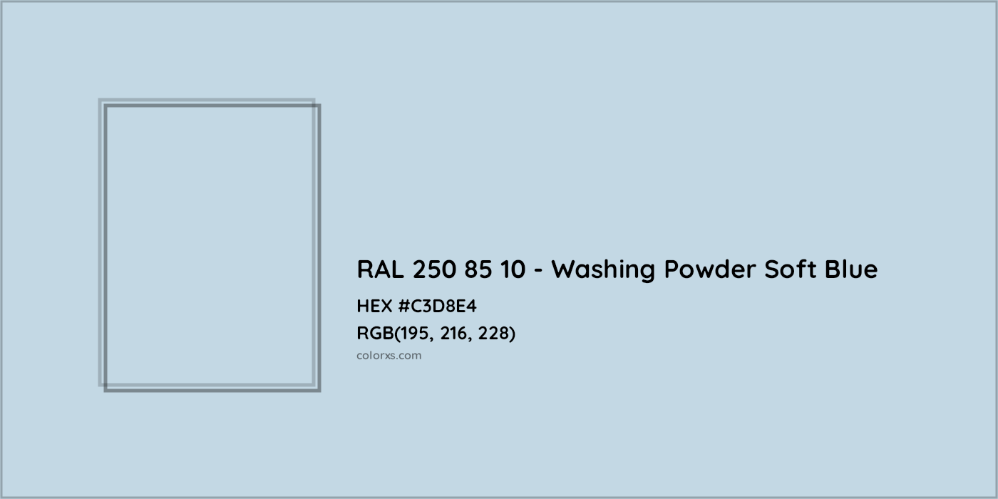 HEX #C3D8E4 RAL 250 85 10 - Washing Powder Soft Blue CMS RAL Design - Color Code