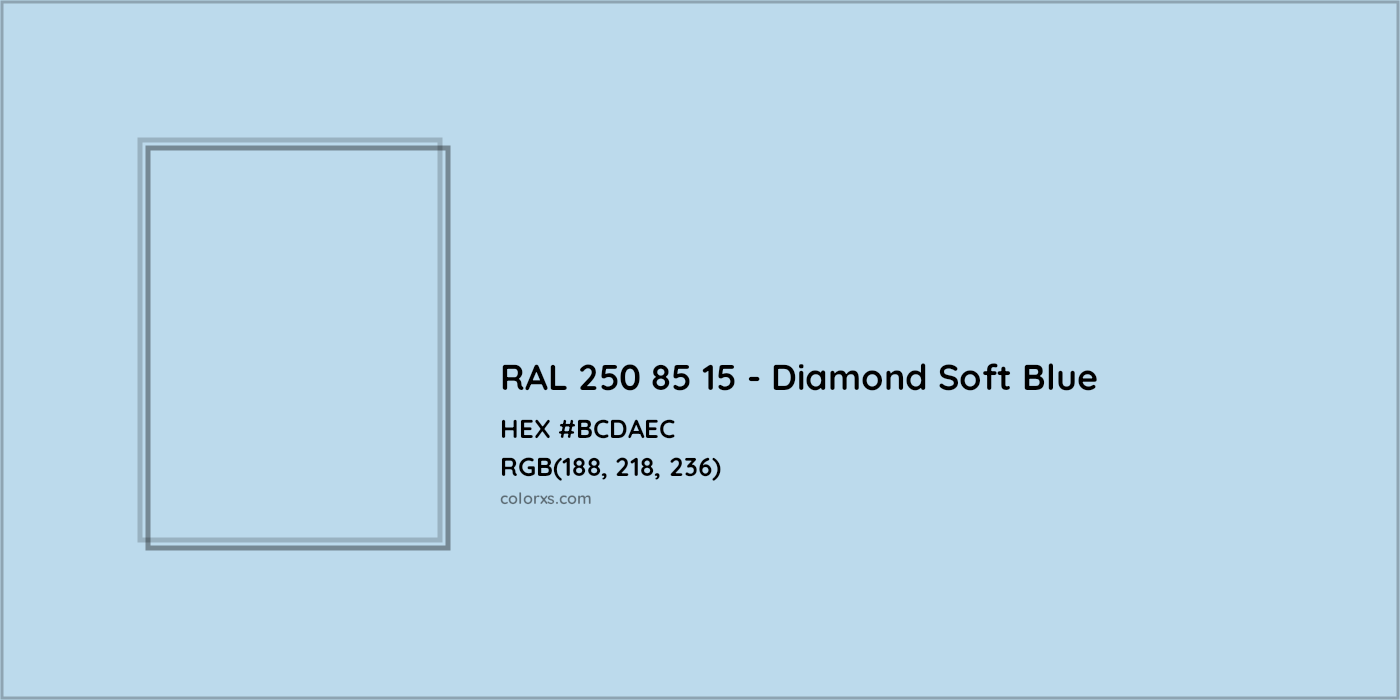 HEX #BCDAEC RAL 250 85 15 - Diamond Soft Blue CMS RAL Design - Color Code